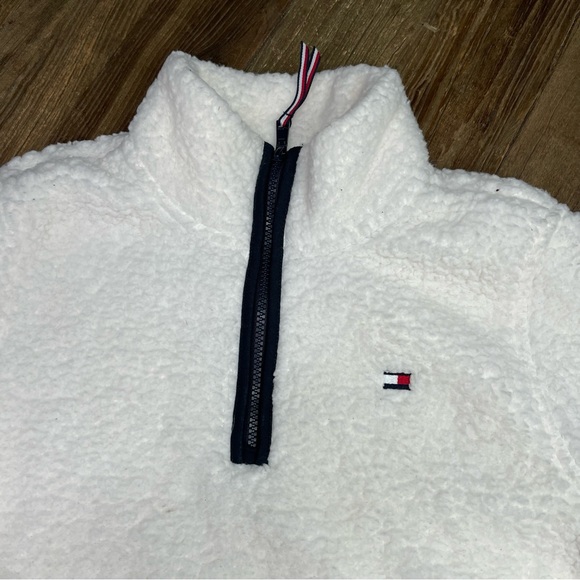 New ~ Tommy Hilfiger Women's Sherpa 1/4-Zip Pullover Jacket Size S/P - Picture 3 of 9